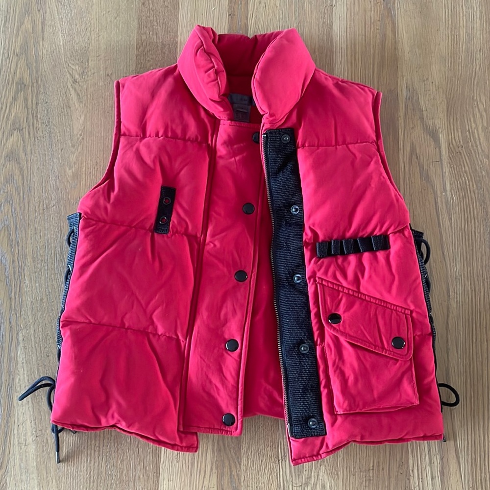 DOWN VEST LACE UP DOWN VEST SIZE P (PETITE)
